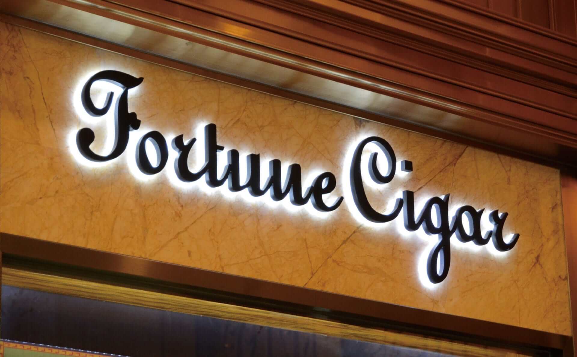 Pro Metal Reverse Channel Letters For Fortune Cigar